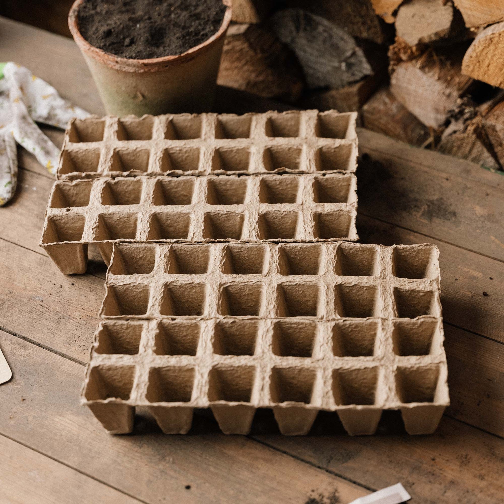 Afbreekbare zaaibak, groot, 4 stuks