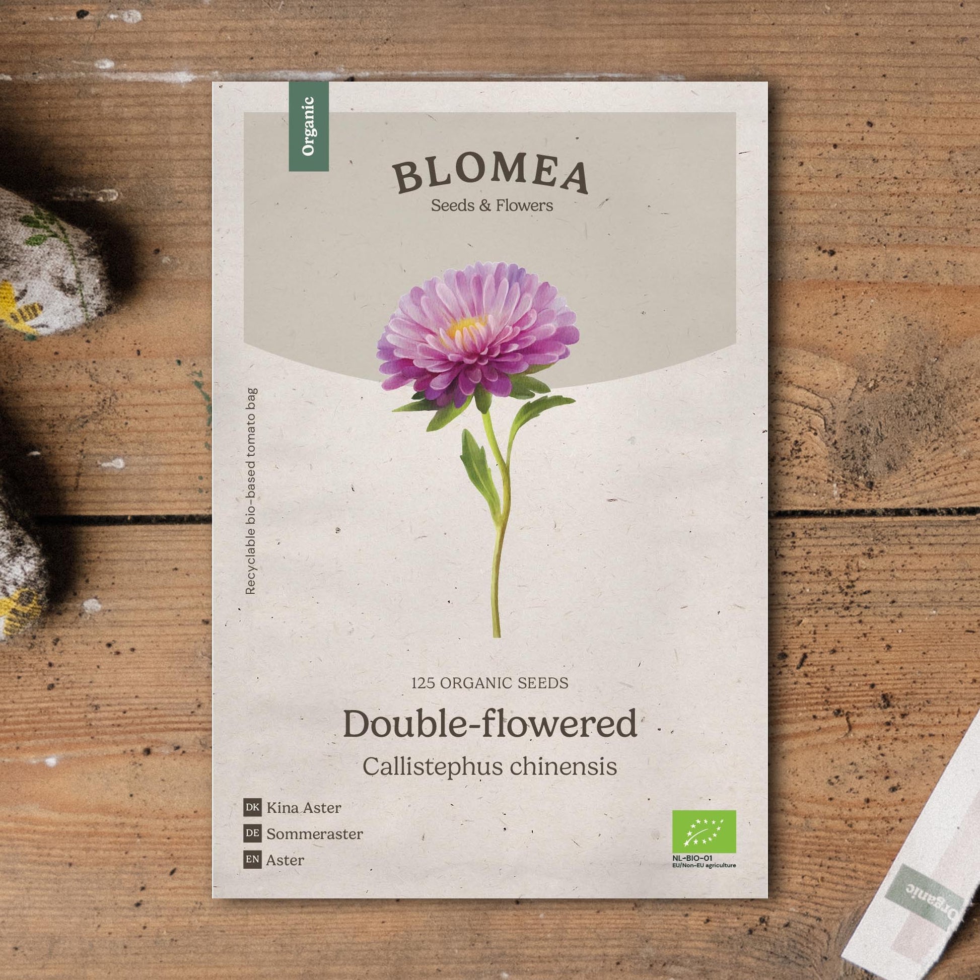 China Aster zaden 'Dubbelbloemig' - 125 biologische zaden