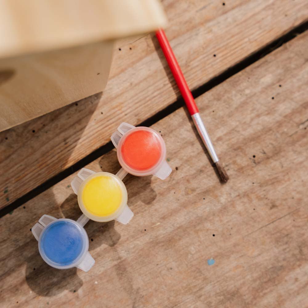 Doe - het - zelf vogelhuisje met verf