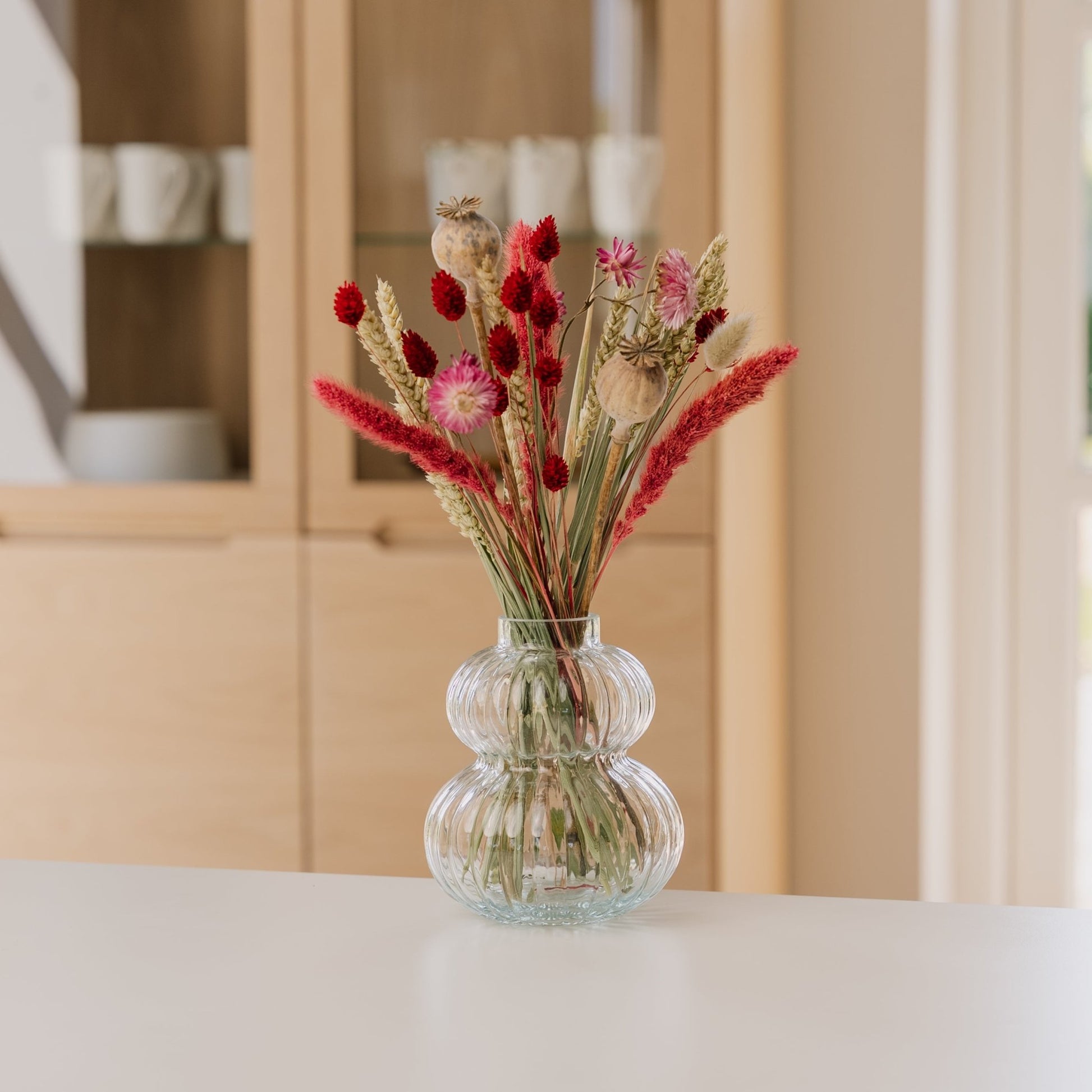 Eeuwigheidsboeket, Roze, H: 35 cm