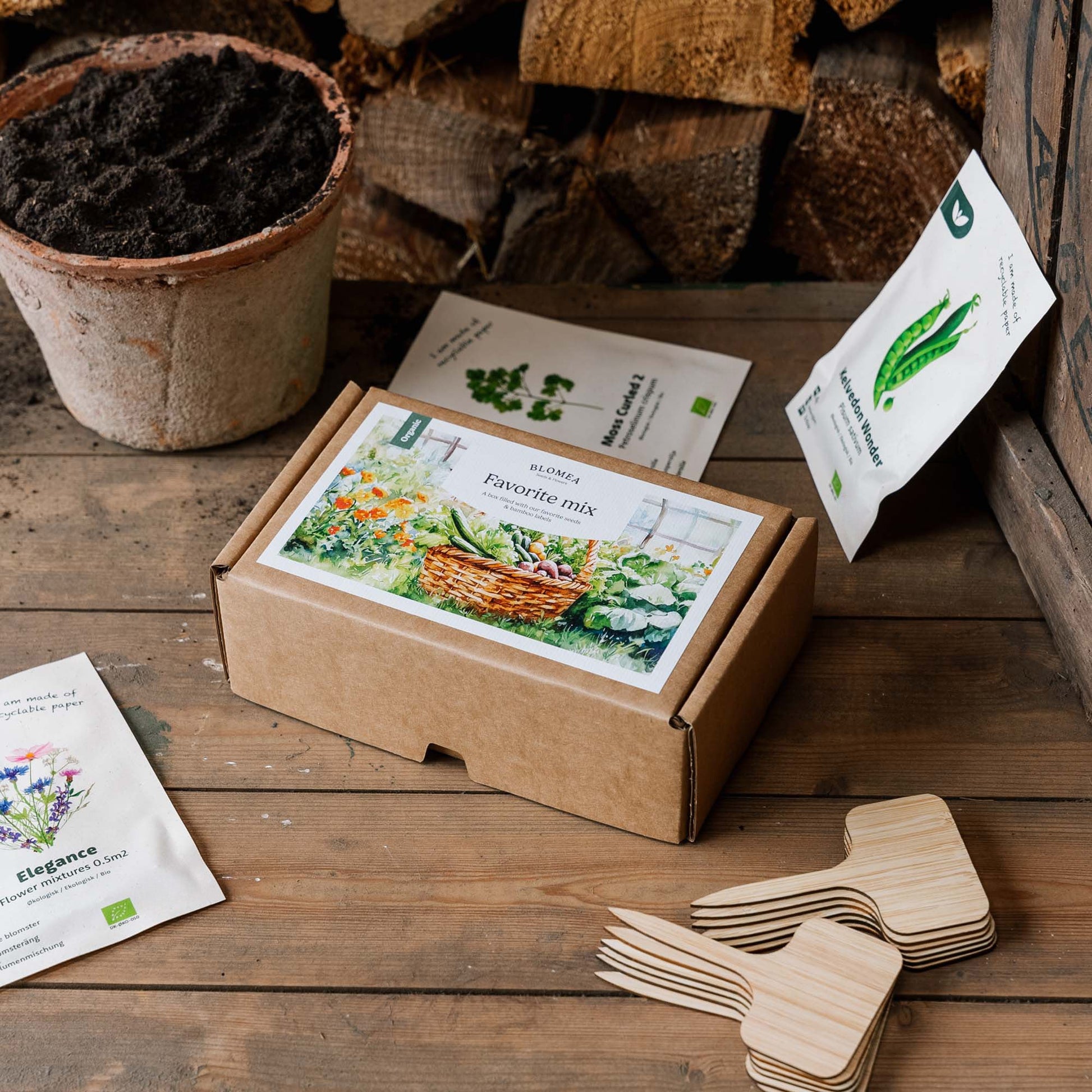 Favorietenbox - 12 zakjes biologische zaden