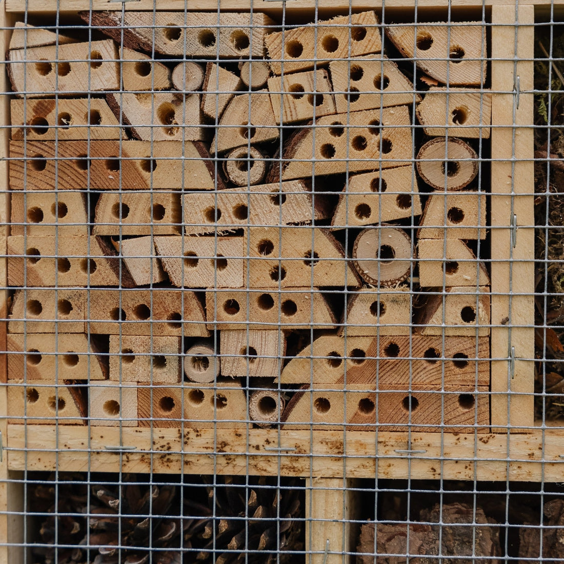 Insectenhotel, natuur, L: 12 cm B: 38 cm H: 43 cm