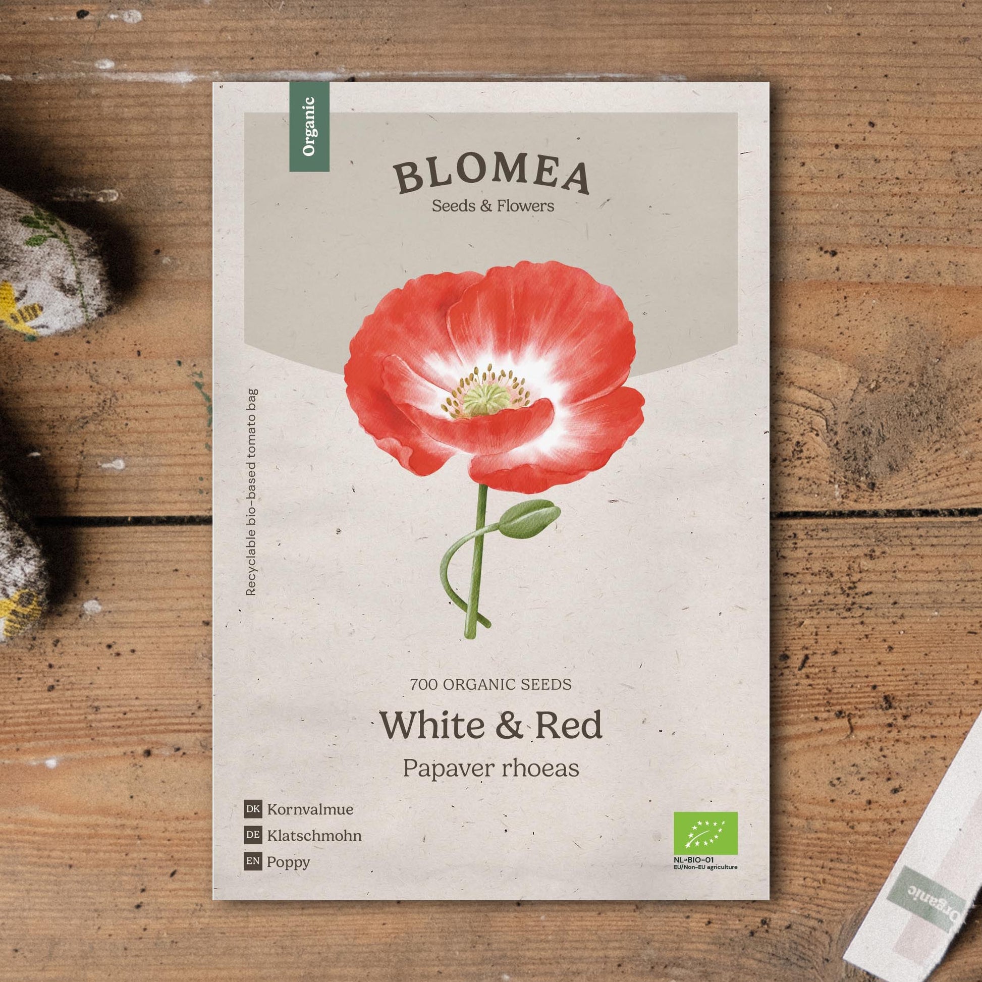 Korenpapavers zaden 'Wit & Rood' - 700 biologische zaden