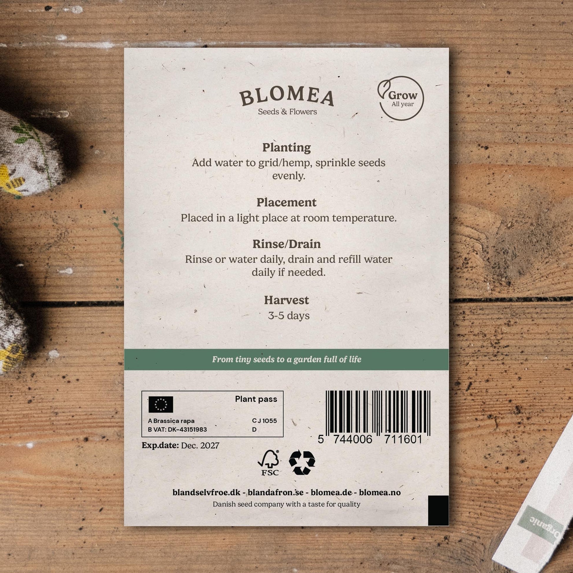 Raap microgroente zaden - 7000 biologische zaden