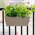 Rechthoekige balkonbak, L: 40 cm B: 16 cm H: 16 cm