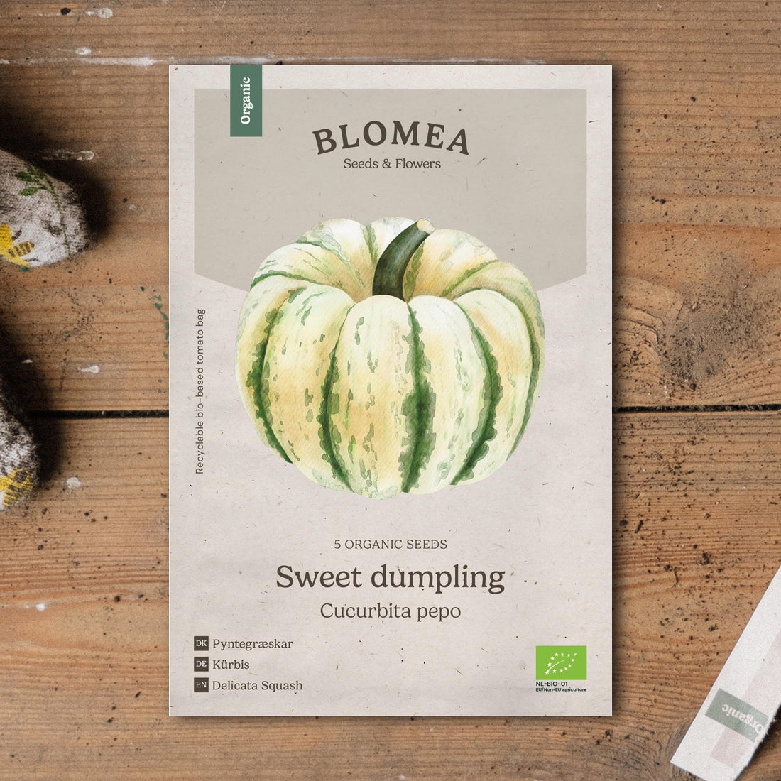 Sierpompoenen zaden 'Sweet dumpling' - 5 biologische zaden