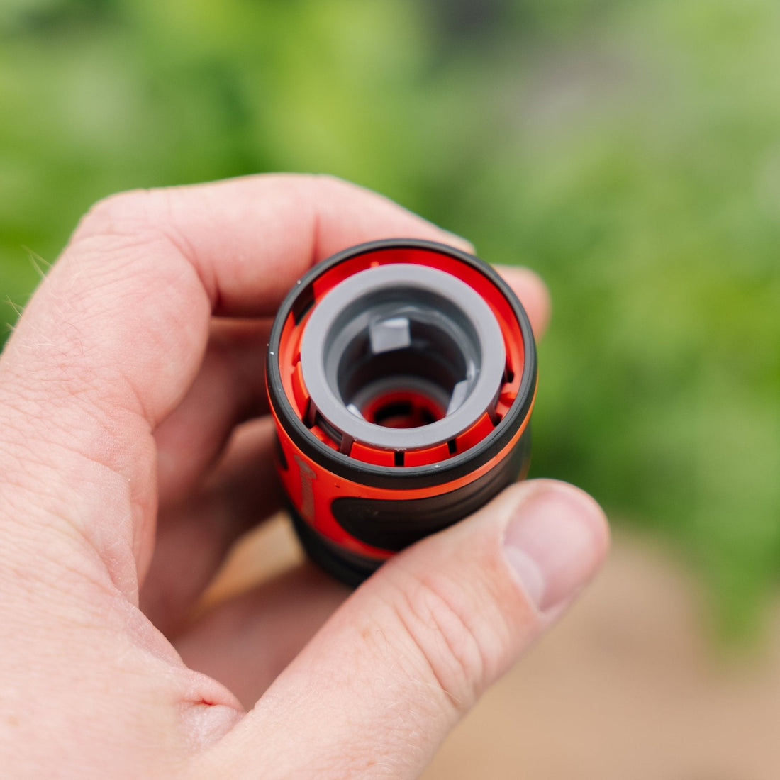 Slangkoppeling m. waterstop 1/2