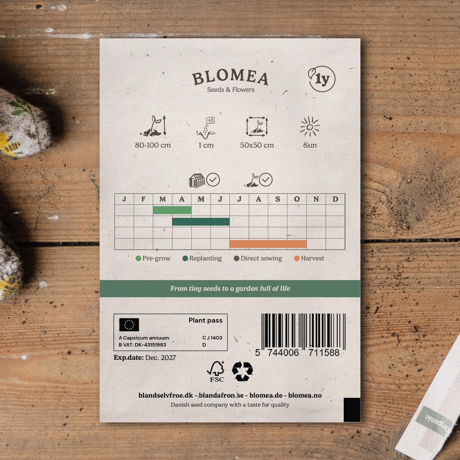 Snackpaprikazaden 'Radja' - 5 biologische zaden