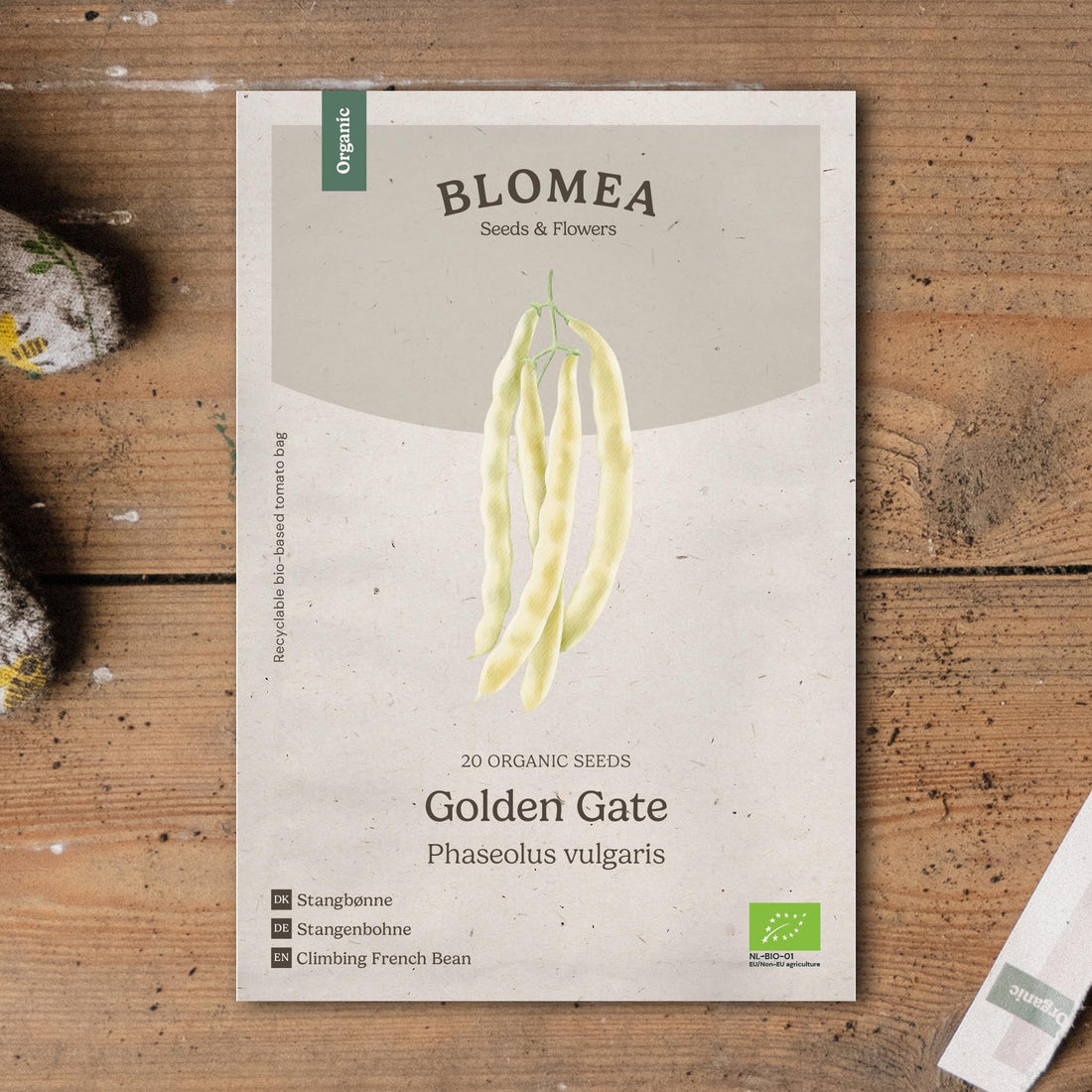Stokbonenzaden 'Golden Gate' - 20 biologische zaden