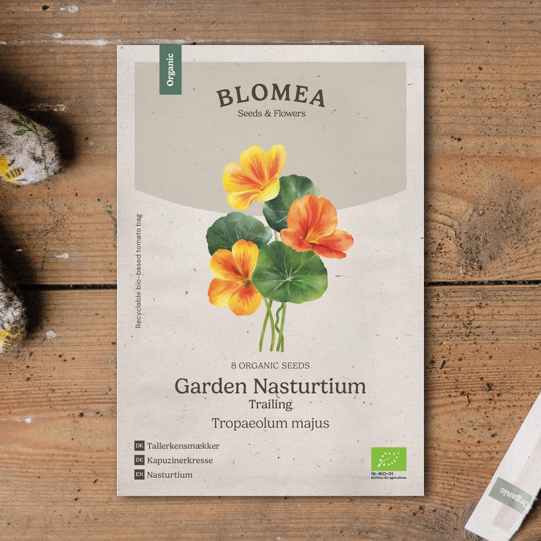 Tropaeolum majus zaden - 8 biologische zaden