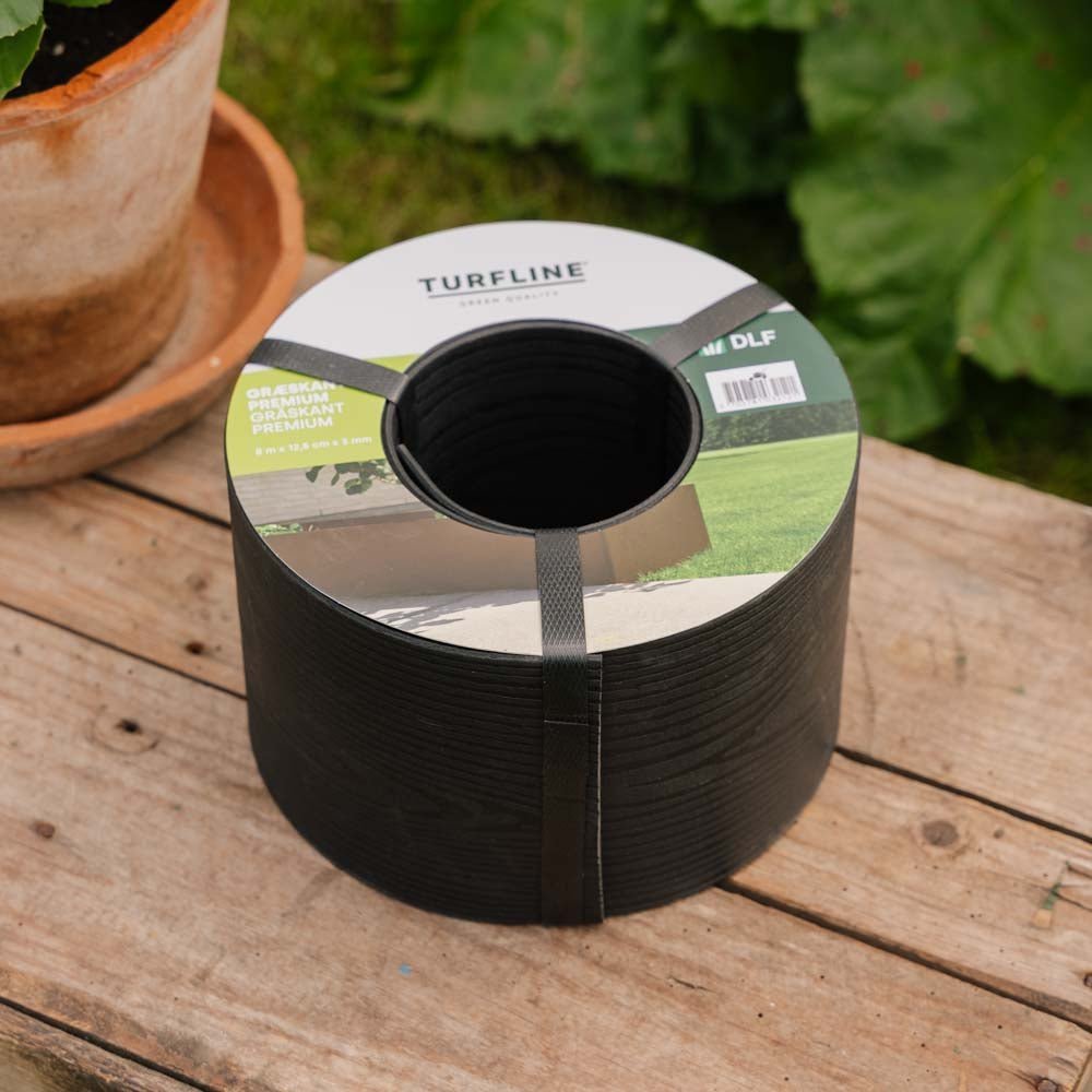 Turfline Graskant Premium, zwart, 8m/12,5cm/3 mm