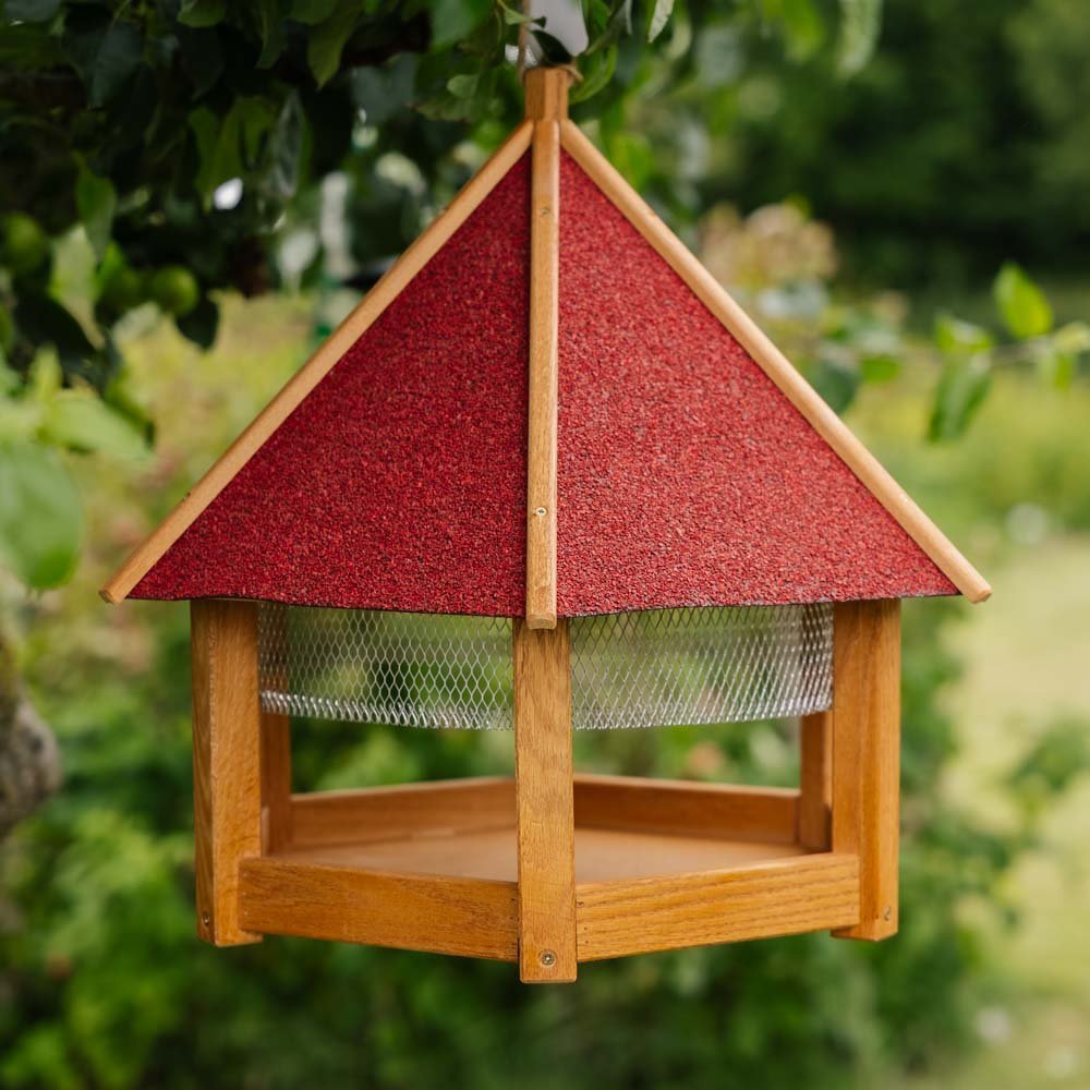 Voederhuis met net, rood dak, Ø: 54 cm