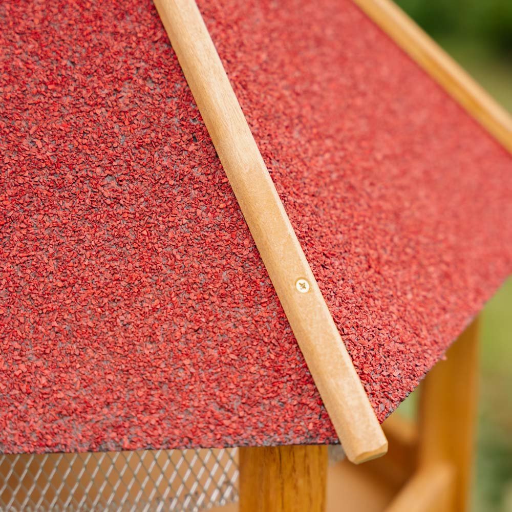 Voederhuis met net, rood dak, Ø: 54 cm