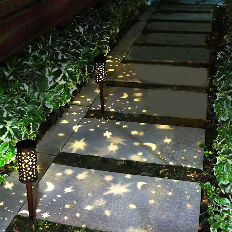 Zira solar lantaarn m. patroon 2 stuks