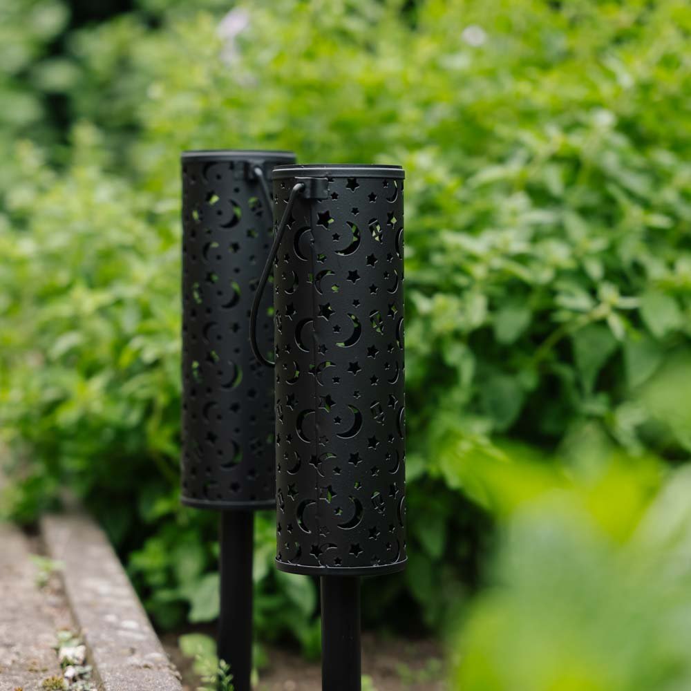 Zira solar lantaarn m. patroon 2 stuks