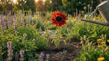 Zonnebloemen water geven - Blomea.be