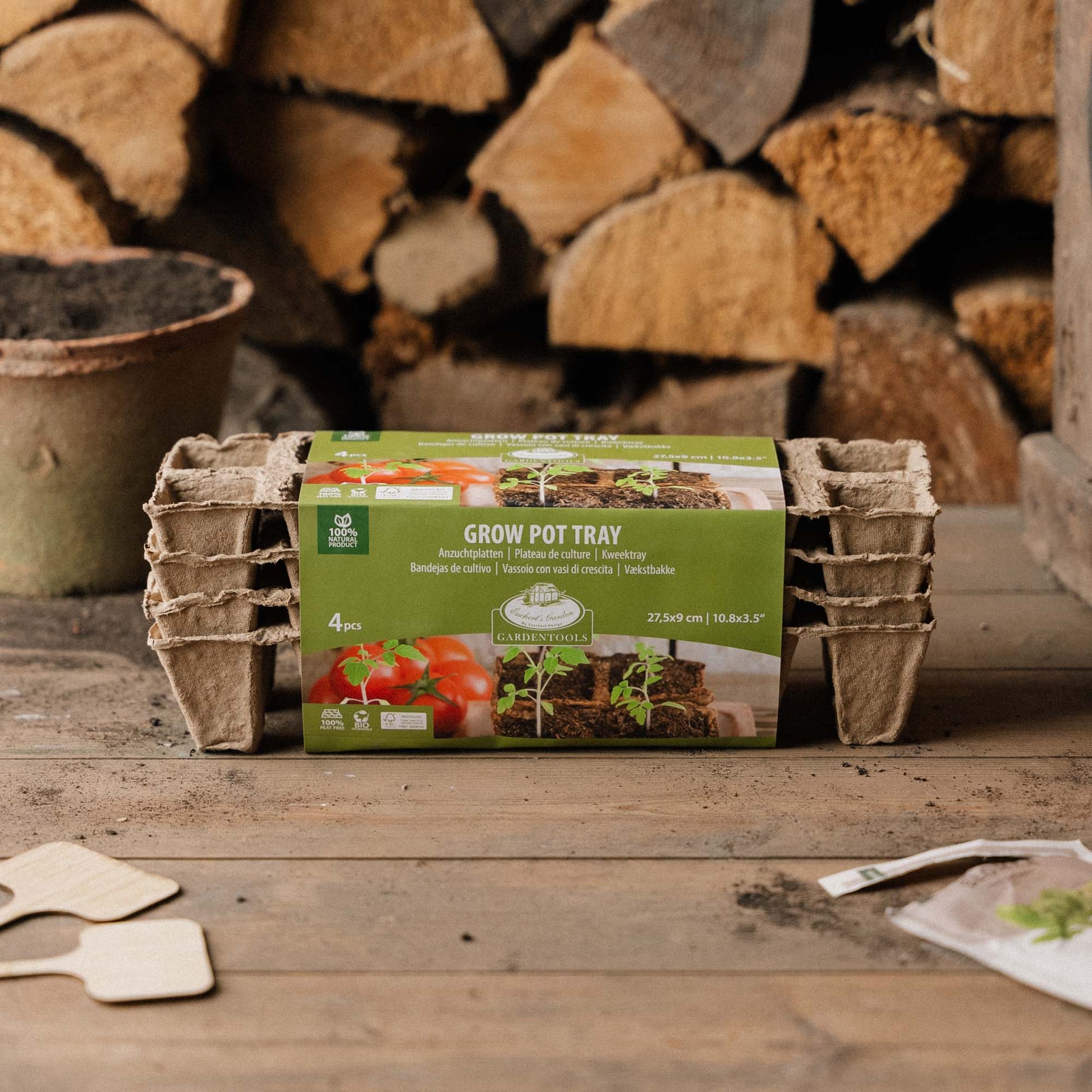 Afbreekbare zaaibak, groot, 4 stuks