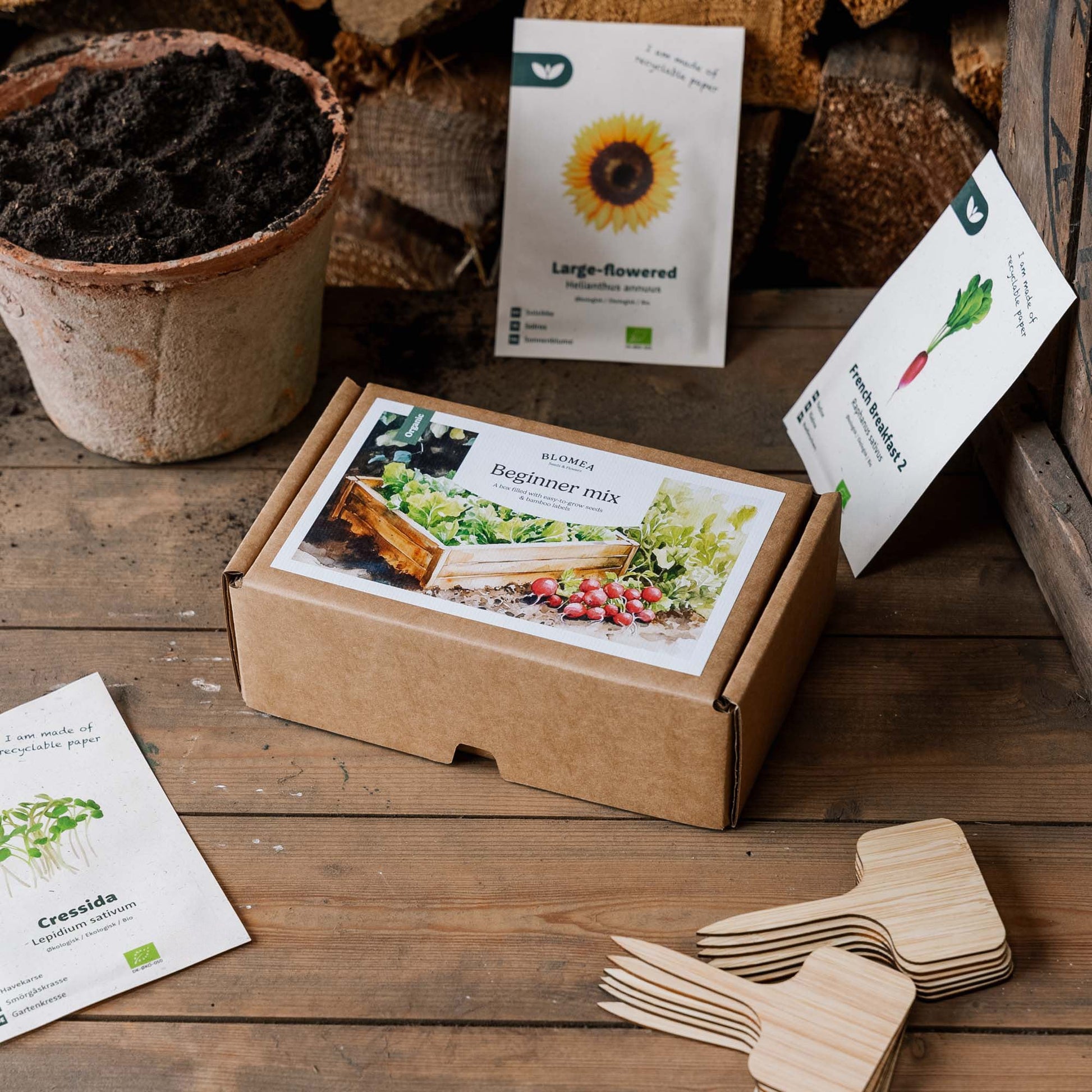 Beginnersbox - 12 zakjes biologische zaden