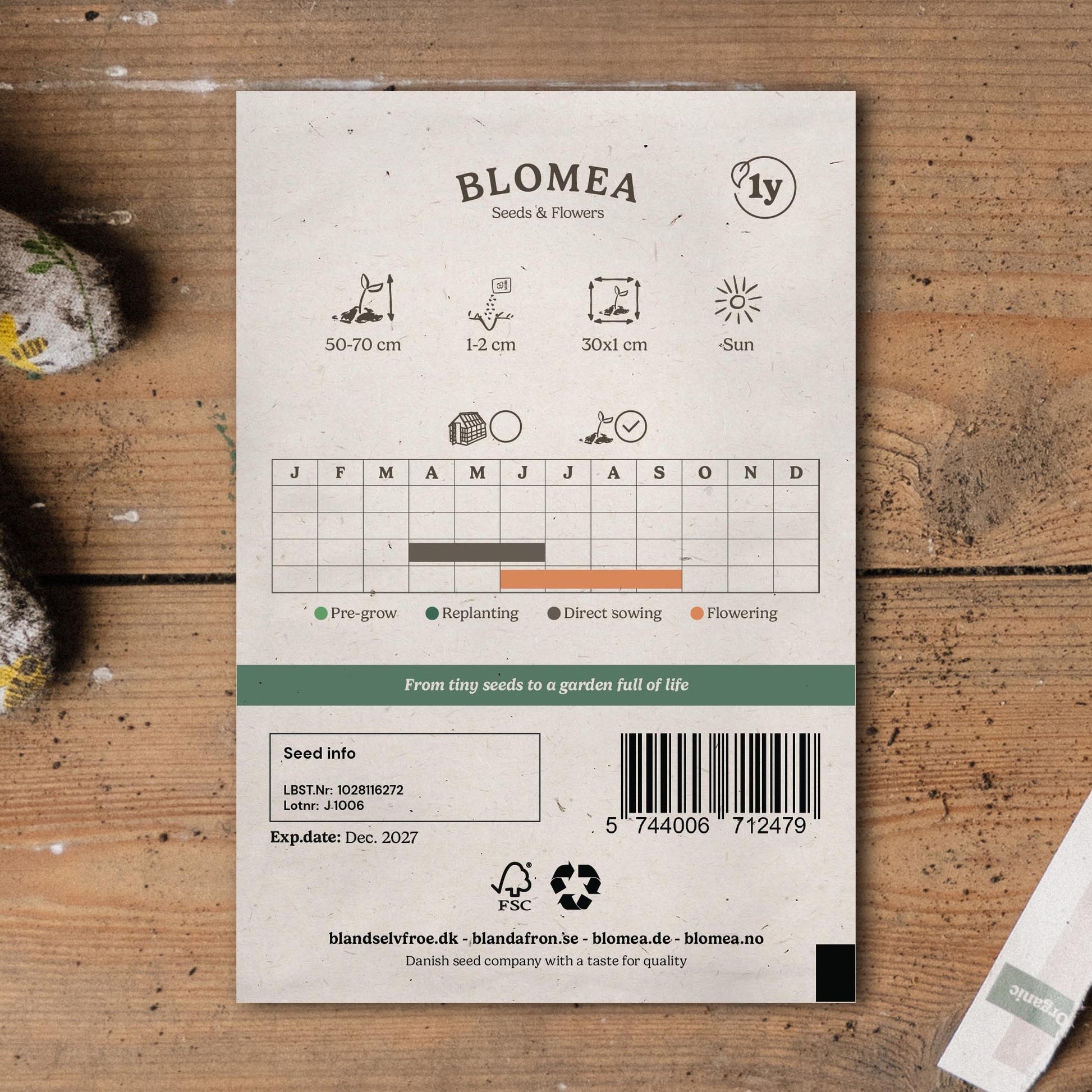 Bloemenmix 'Mix' - 700 biologische zaden