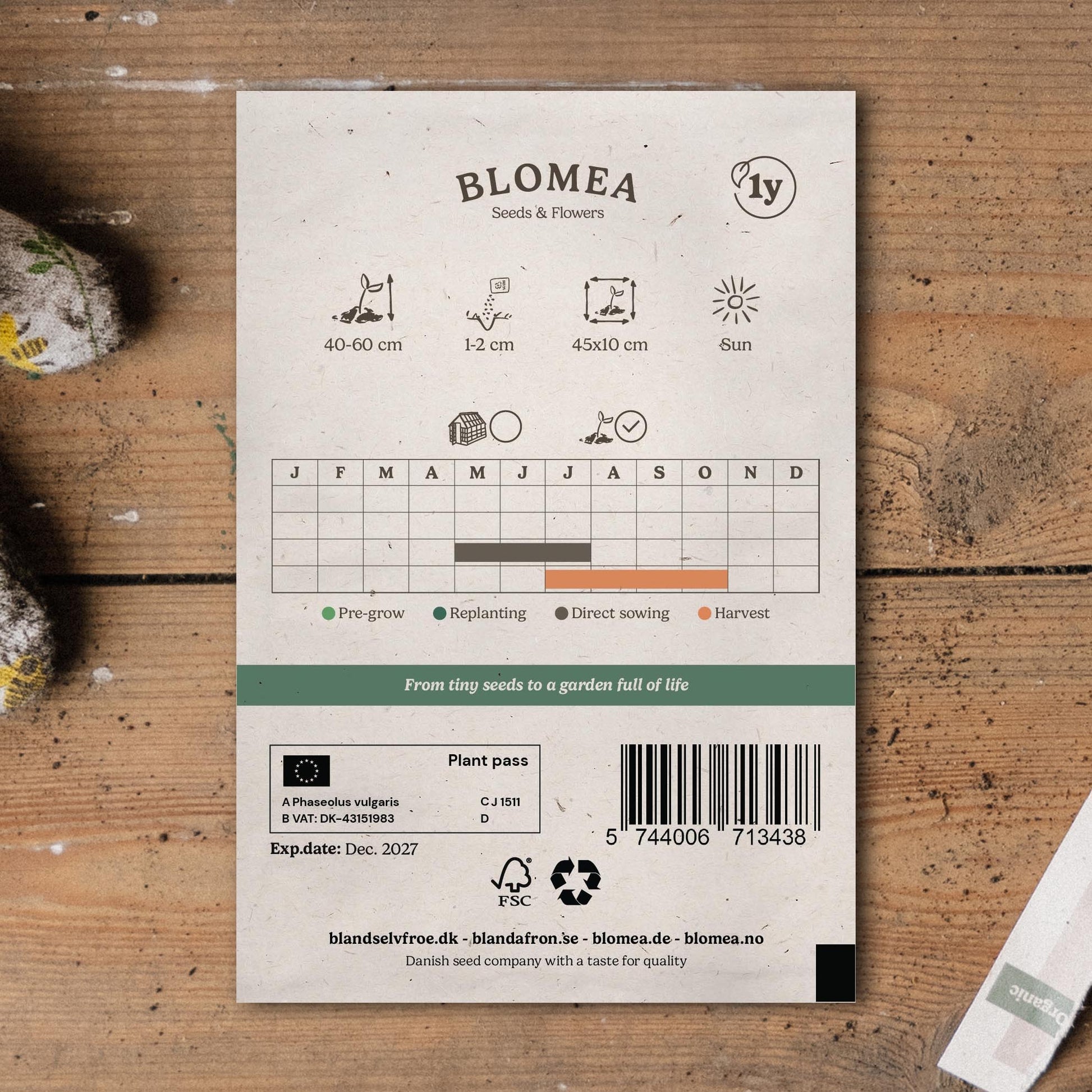 Bosbonenzaden 'Double White' - 30 biologische zaden