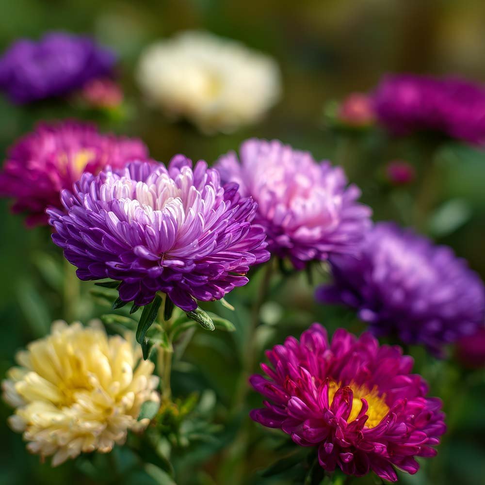Chinese aster zaden 'Biedermeier' - 125 biologische zaden