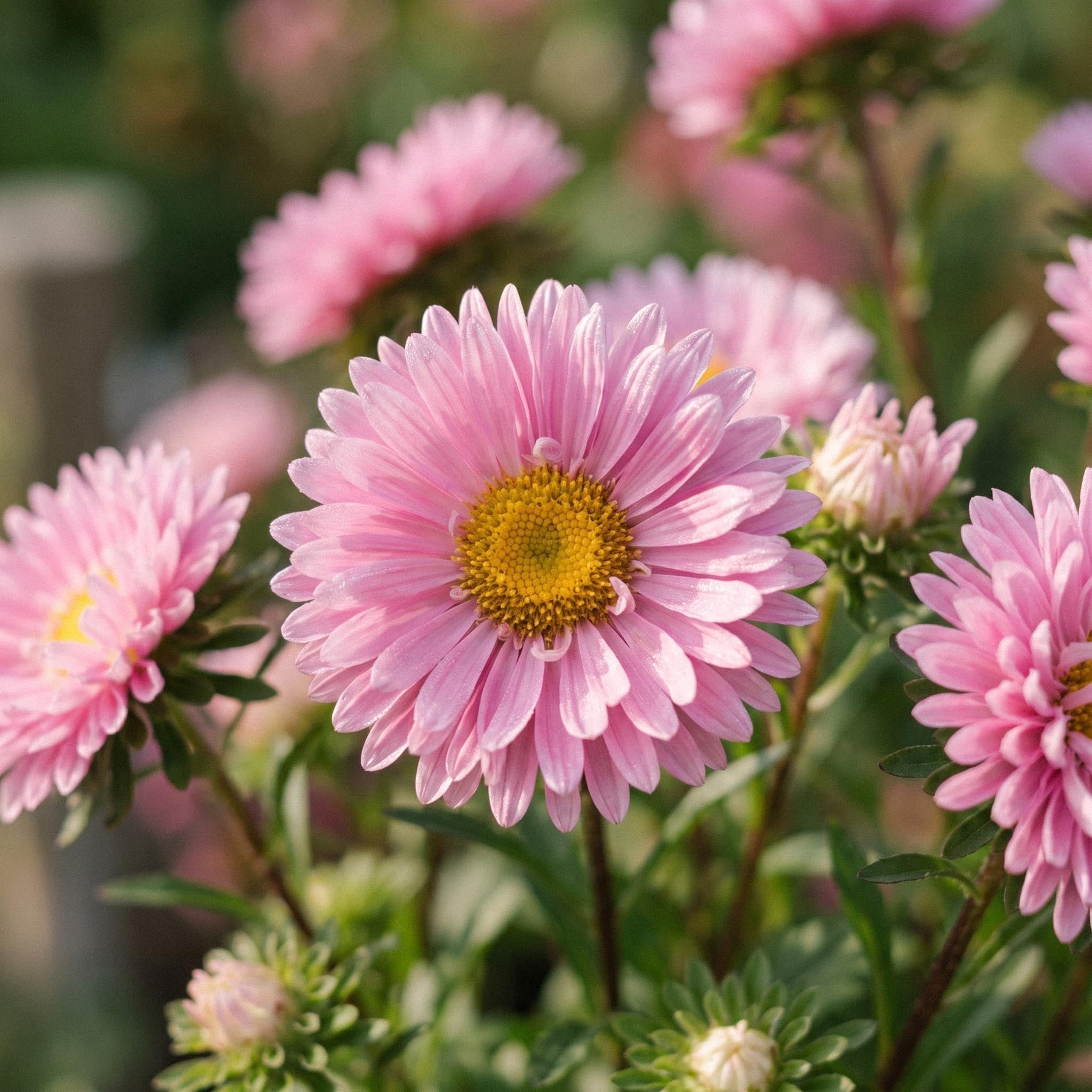 Chinese aster zaden 'Matsumoto Pink' - 50 biologische zaden
