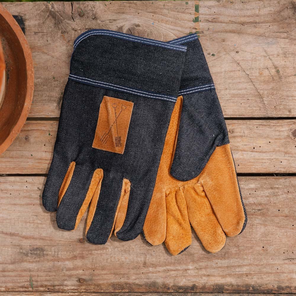 Denim handschoenen, één maat