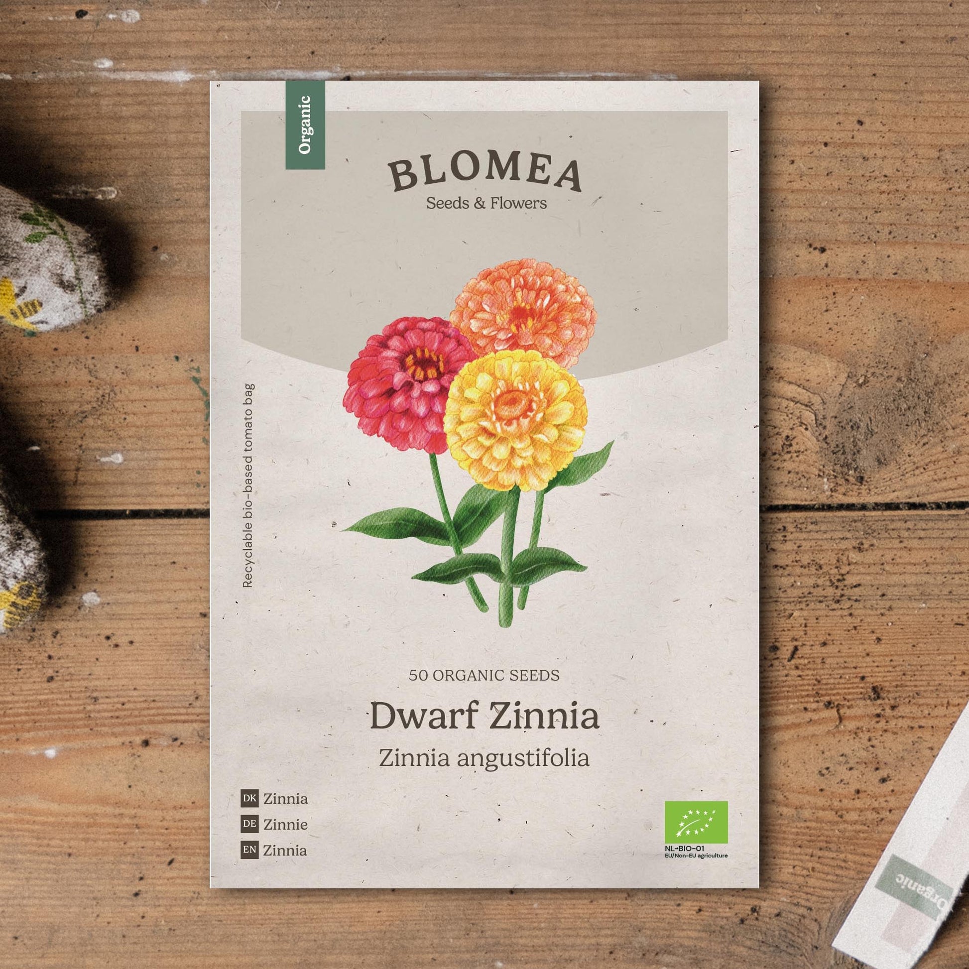 Dwerg - zinnia zaden - 50 biologische zaden
