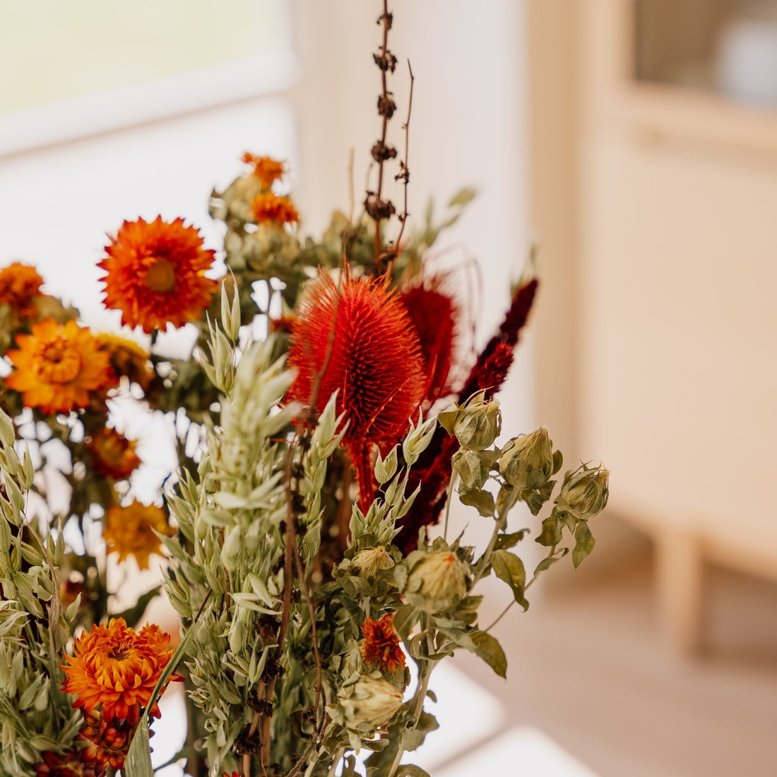 Eeuwigheidsboeket, Maanlicht, H: 55 cm