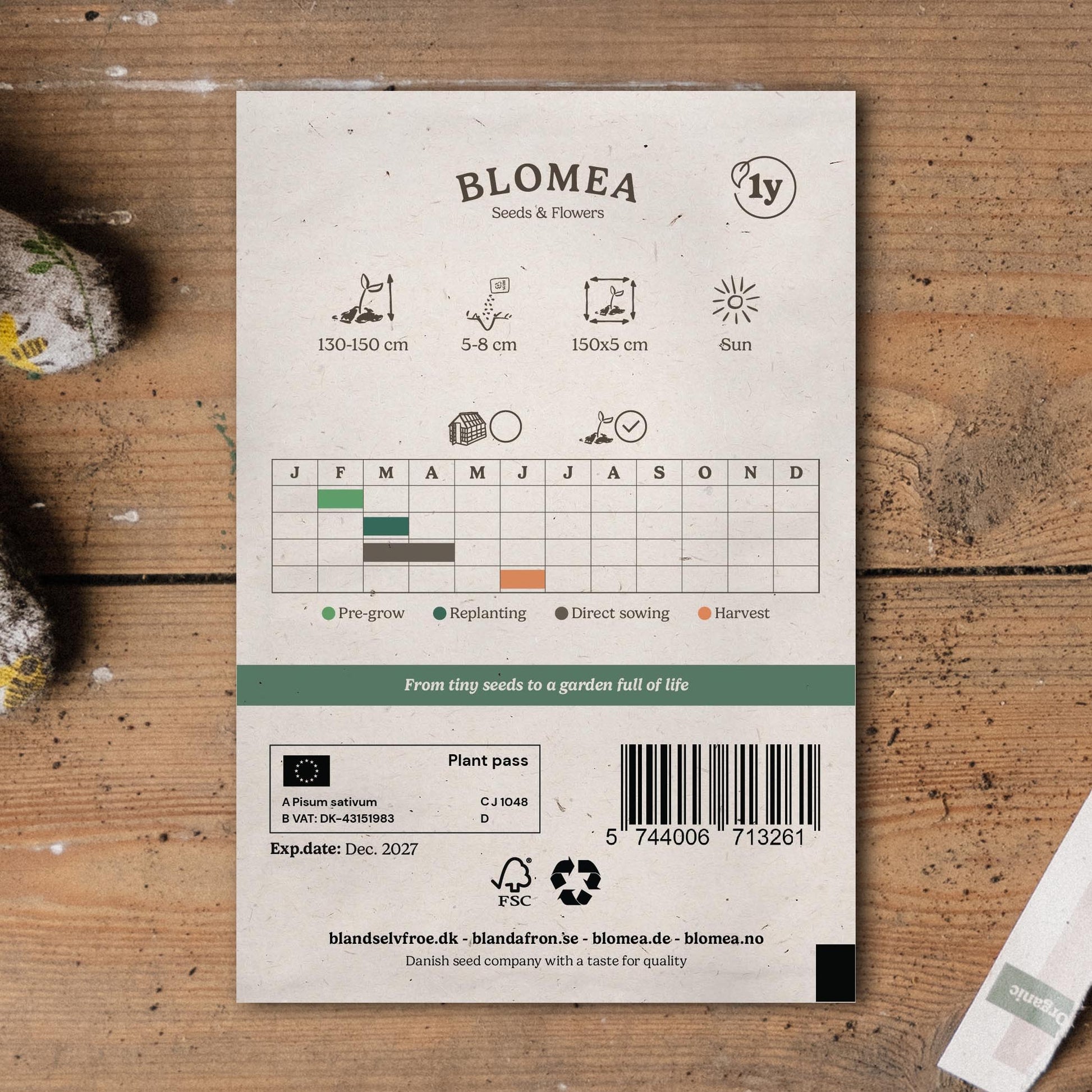 Erwtenzaden 'Senator' - 50 biologische zaden