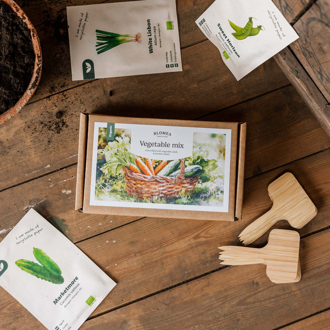 Groentebox - 12 zakjes biologische zaden