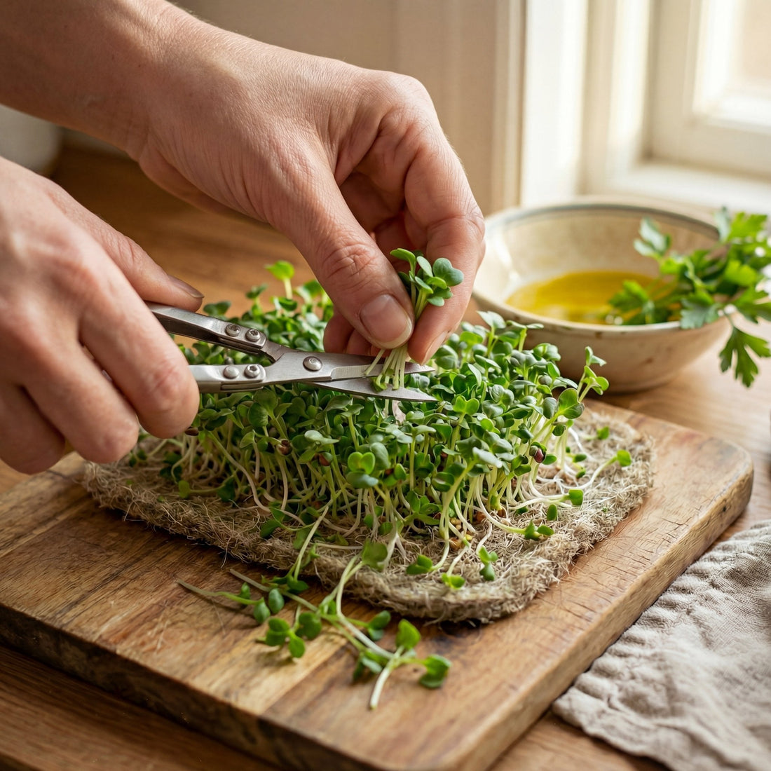 Hennepmatten voor microgroenten, 10 stuks