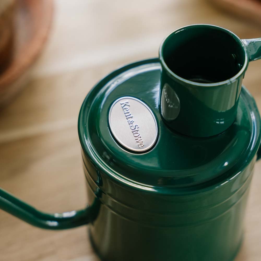 Metalen gieter voor binnen, 1 L, bosgroen