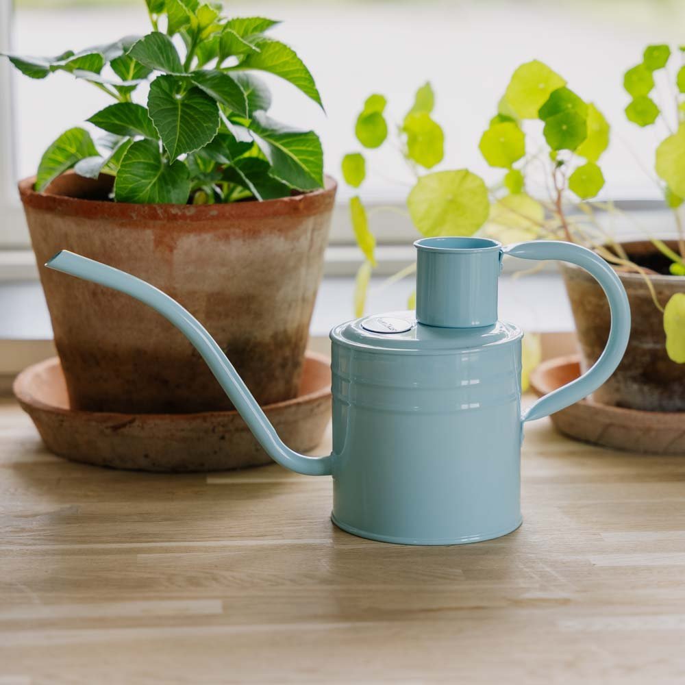 Metalen gieter voor binnen, 1 L, hemelsblauw