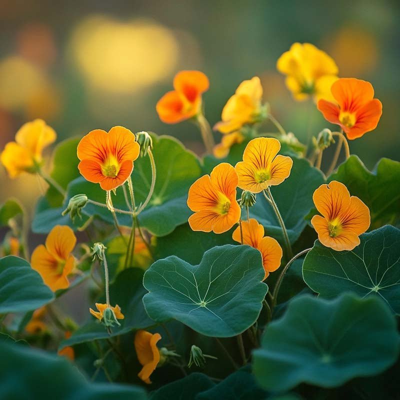 Oost - Indische kerszaden 'Garden Nasturtium, niet klimmend' - 8 biologische zaden