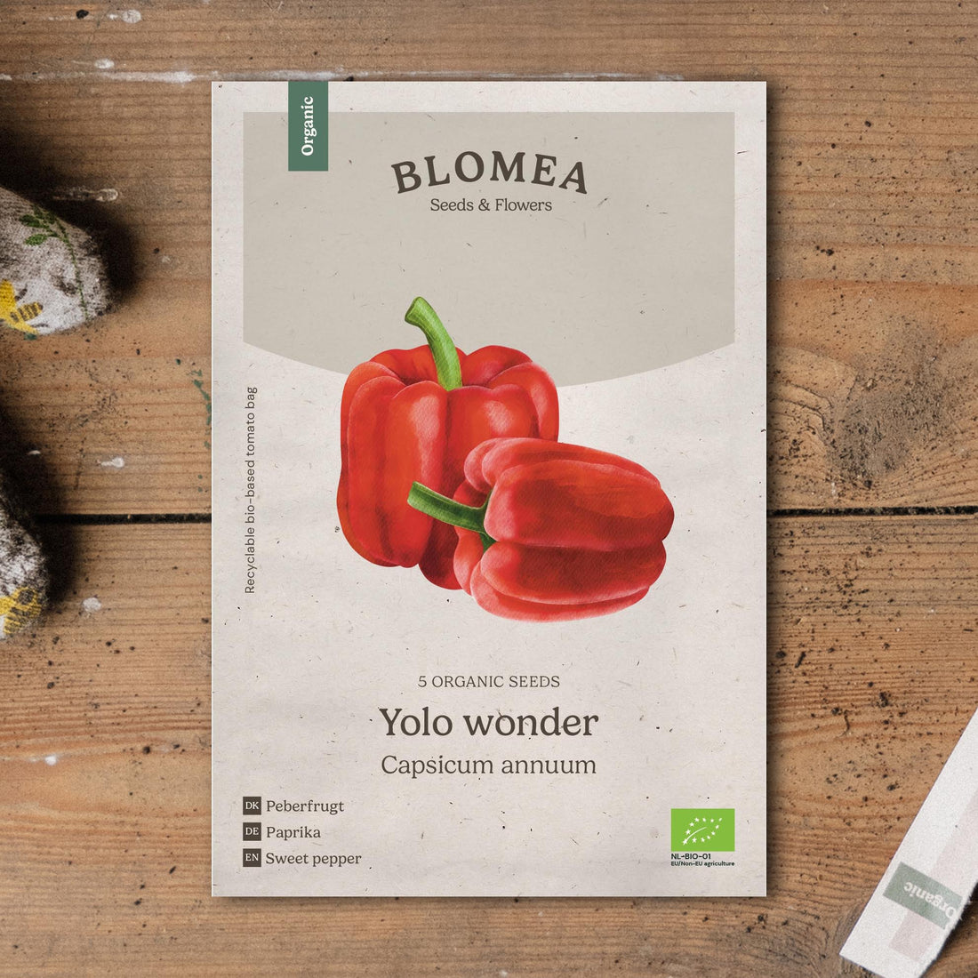 Paprikazaden 'Yolo wonder' - 5 biologische zaden