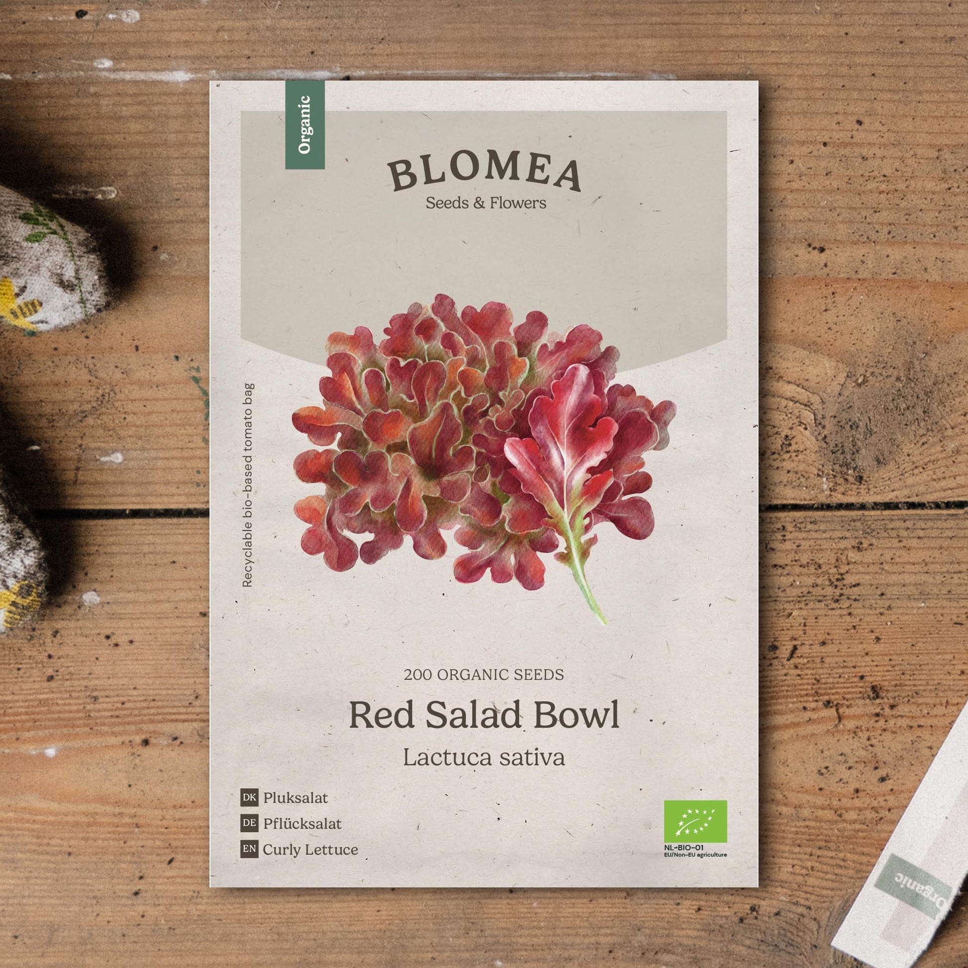 Pluksla zaden 'Red Salad Bowl' - 200 biologische zaden