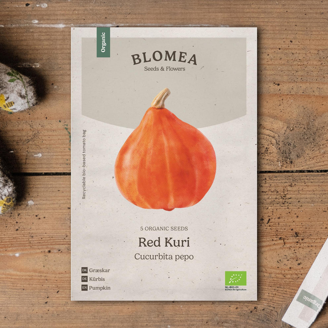 Pompoenzaden 'Red Kuri' - 5 biologische zaden