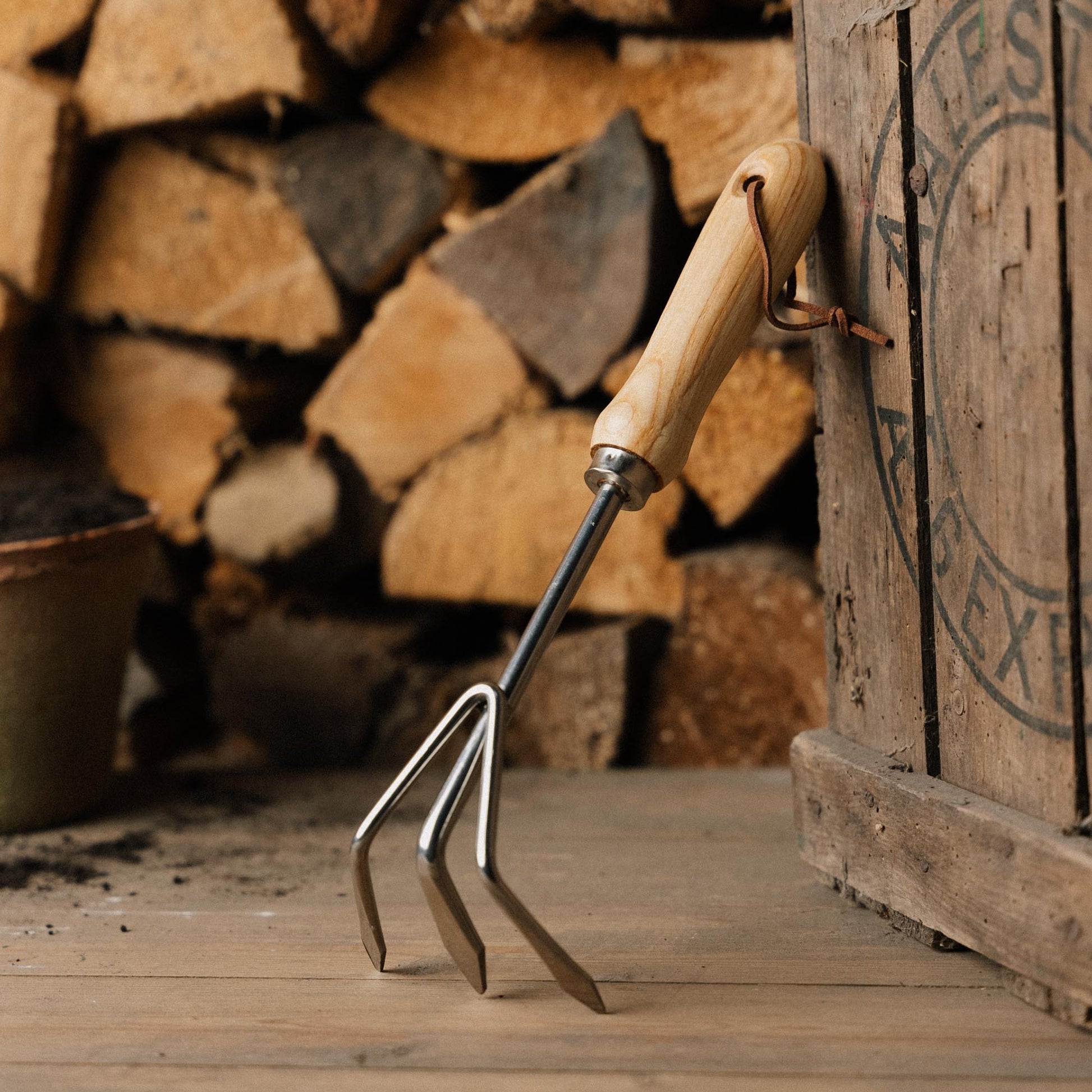 Roestvrijstalen plantenhark