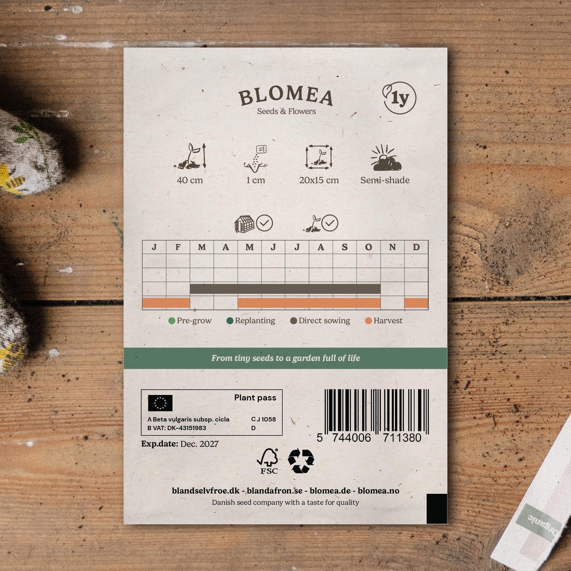 Snijbiet zaden 'Sunset Selection' - 50 biologische zaden