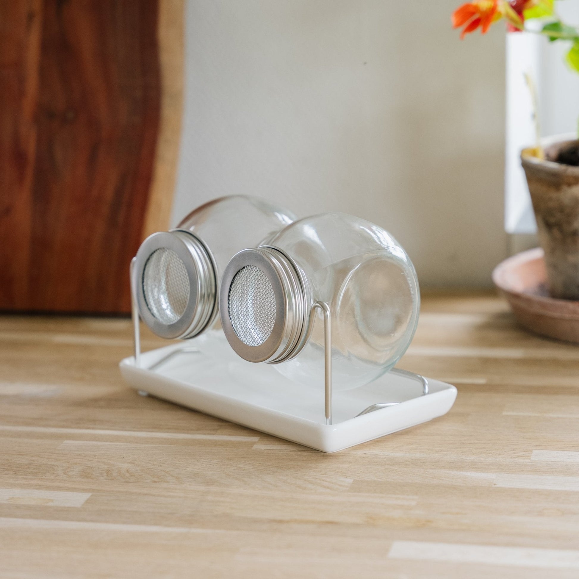 Spiegelglas set met dienblad