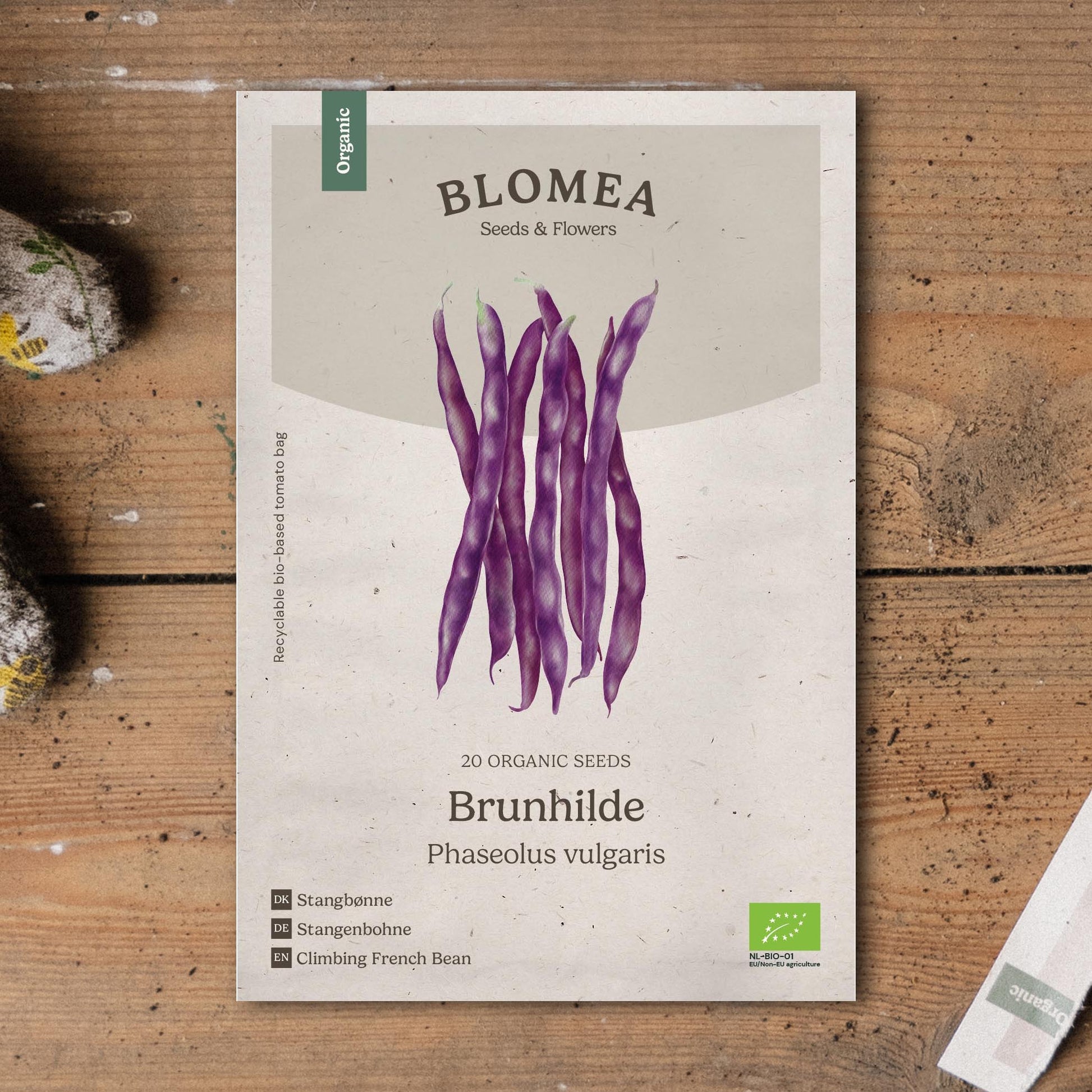 Stokbonenzaden 'Brunhilde' - 20 biologische zaden