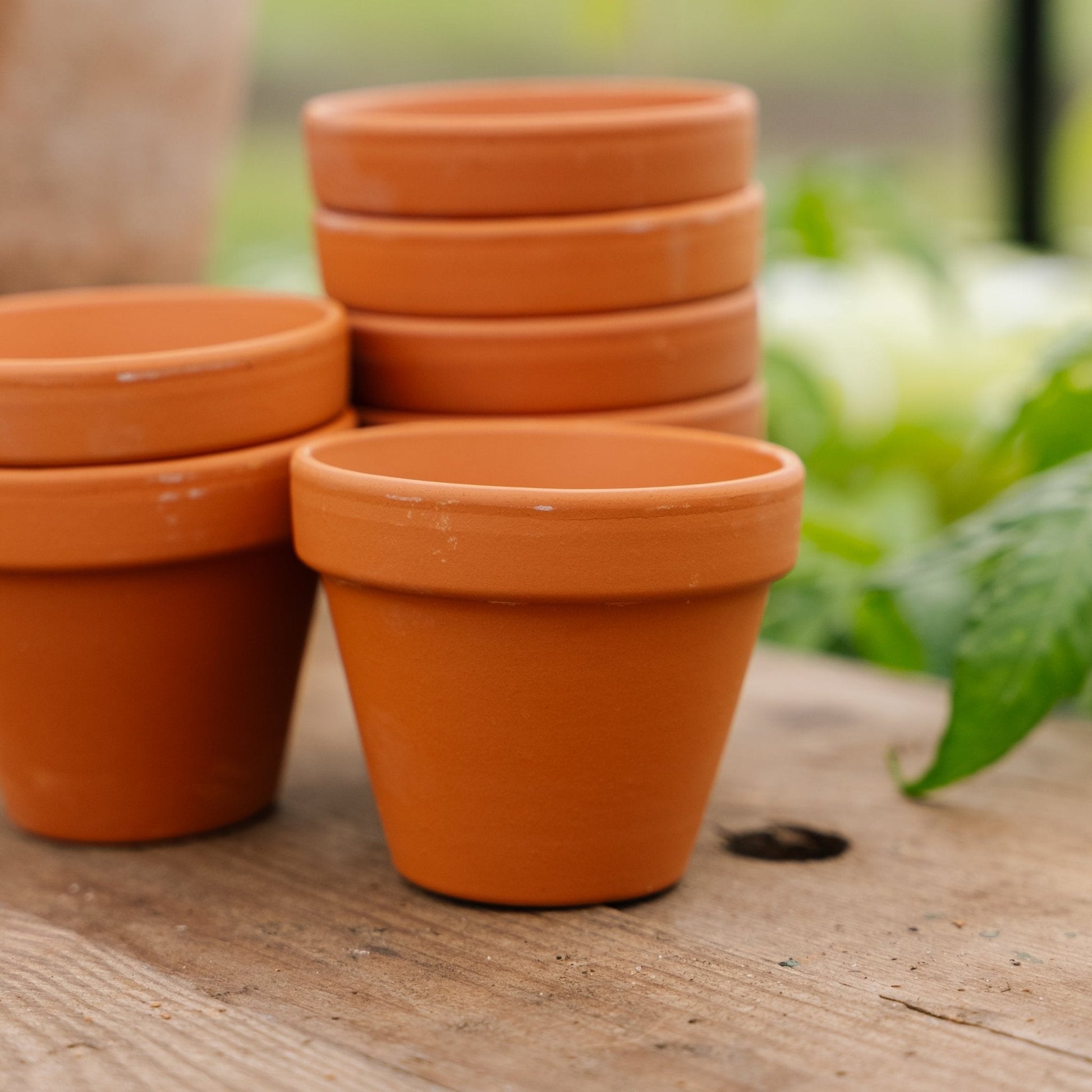 Terracottapot 7/8 cm, 7 stuks.