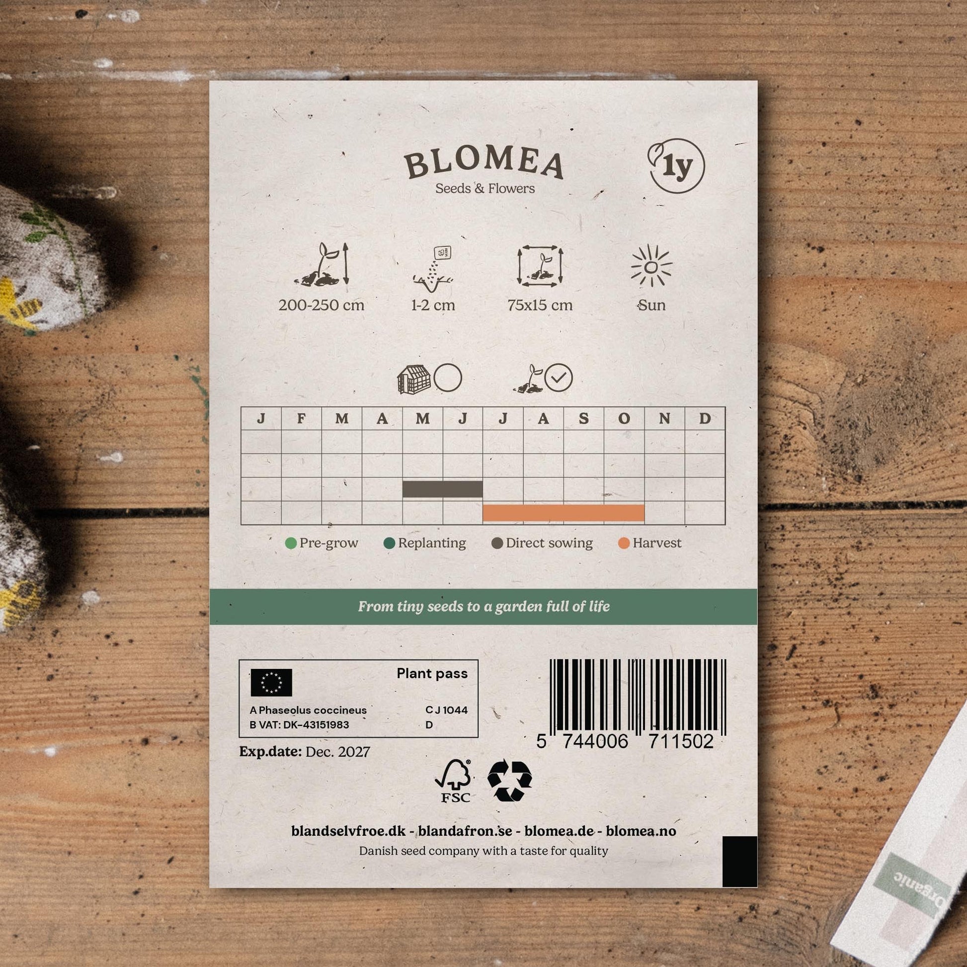 Tuinbonenzaden 'Lady Di' - 20 biologische zaden