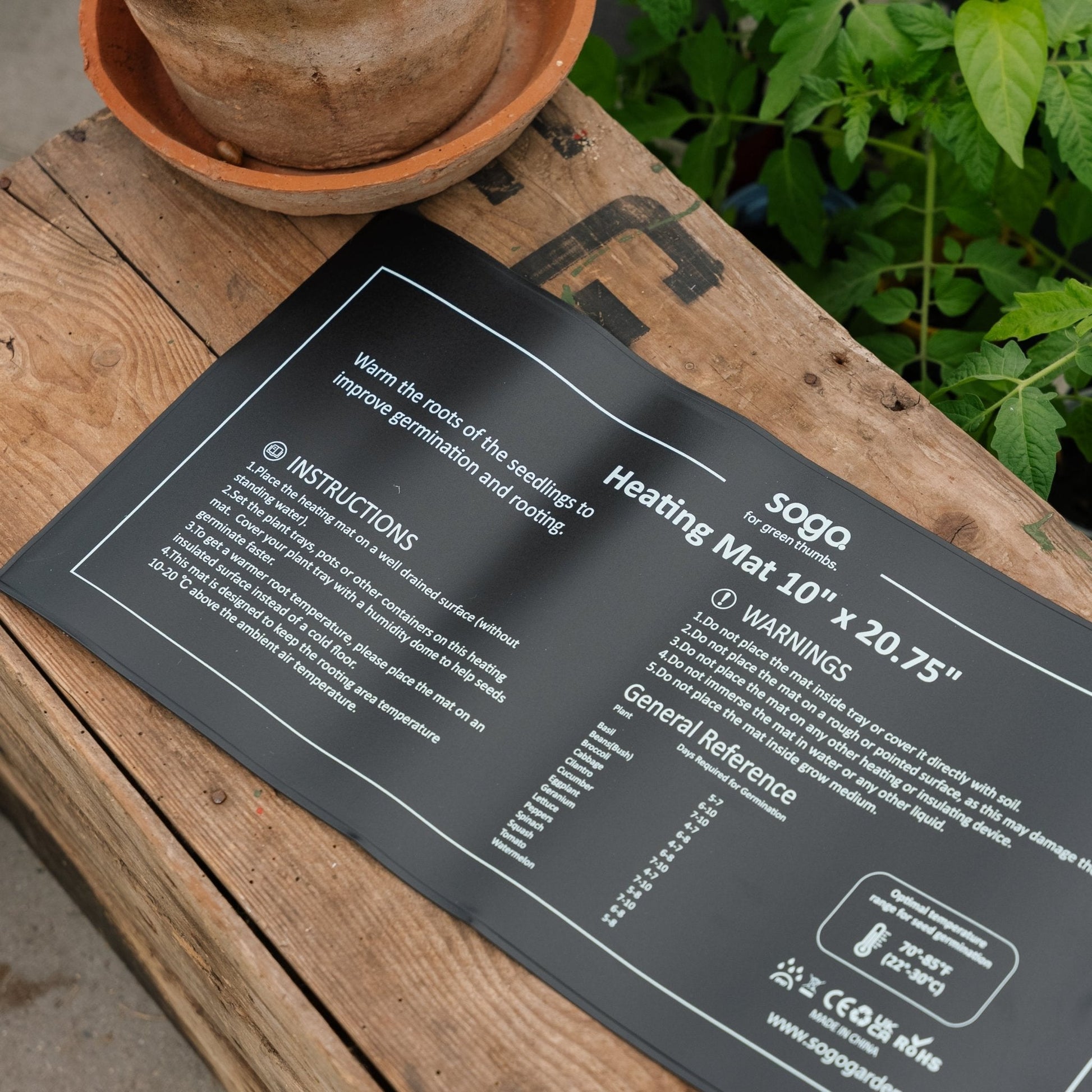 Verwarmingsplaat voor voorkieming, 21W