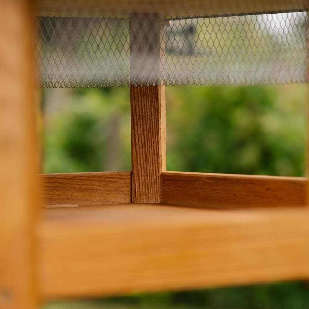 Voederhuis met net, rood dak, Ø: 54 cm