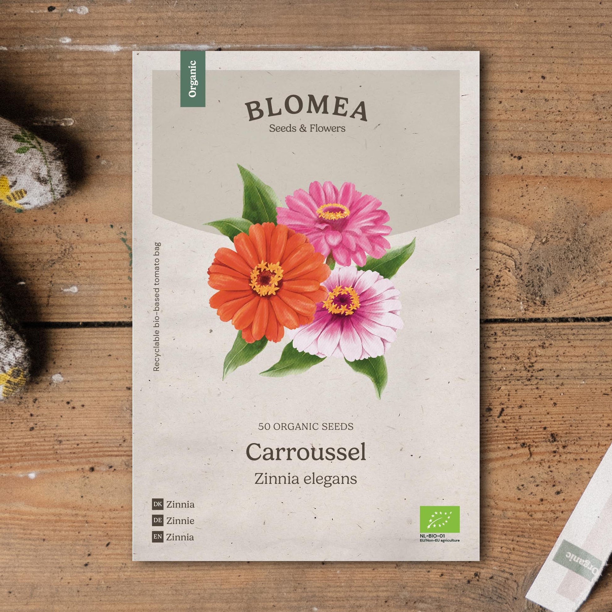 Zinnia zaden 'Carroussel' - 50 biologische zaden