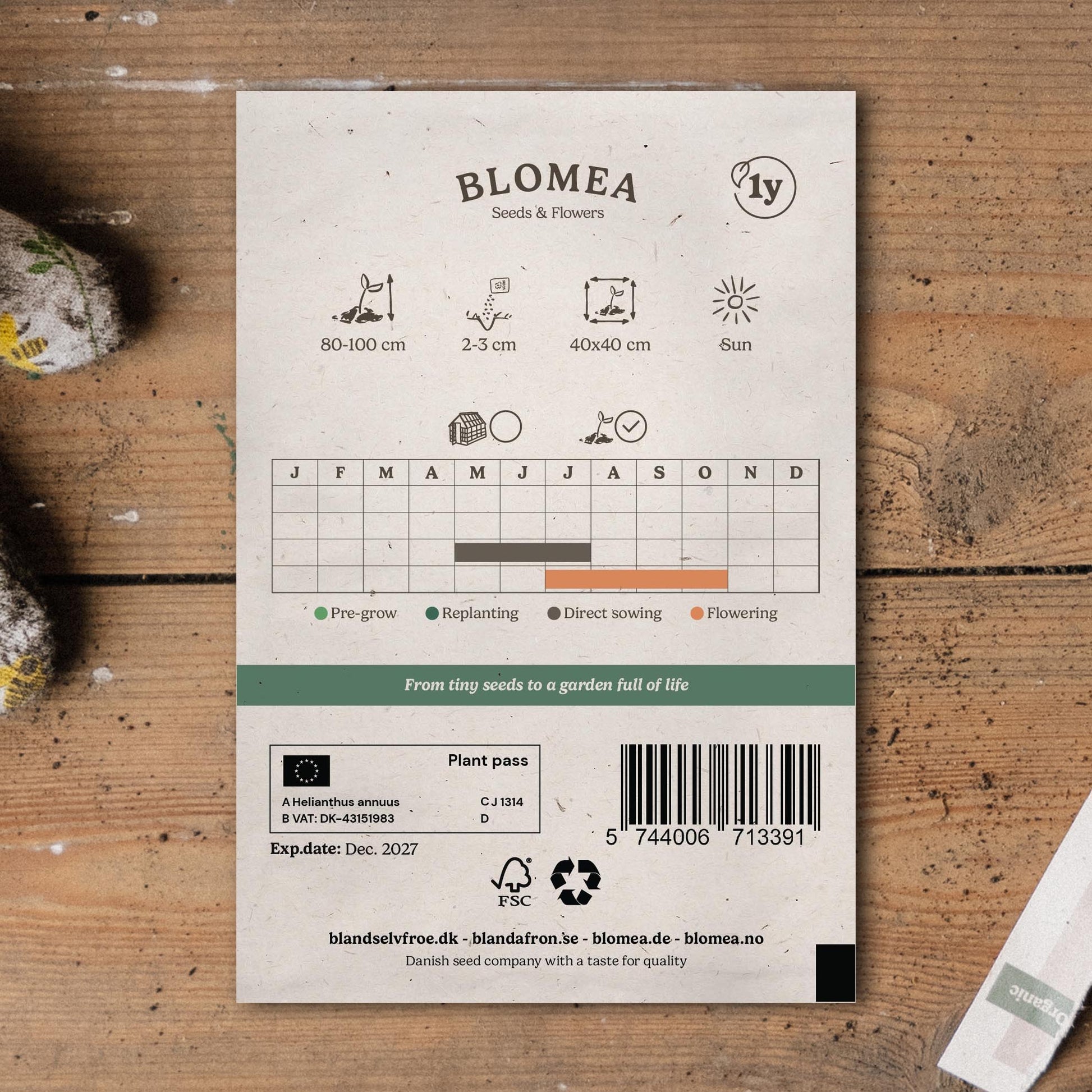 Zonnebloempitten 'Hella' - 20 biologische zaden